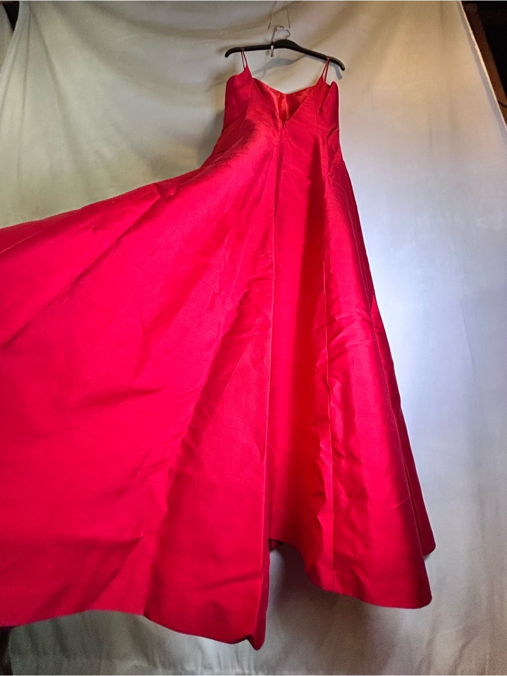 NWT Vintage Lauren Ralph Lauren Red Silk Formal Evening Gown Prom Dress Size 8 - Picture 7 of 16